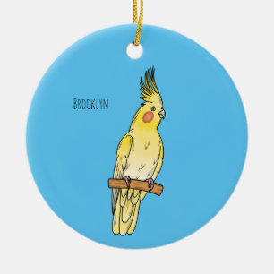 Décoration En Céramique Caricature pour oiseaux Cockatiel