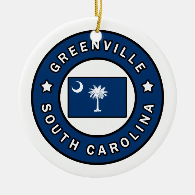 Décoration En Céramique Caroline du Sud de Greenville (Devant)