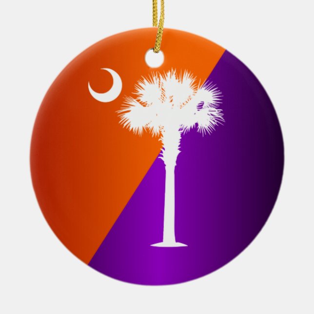 Décoration En Céramique Caroline du Sud Orange & Purple (Devant)