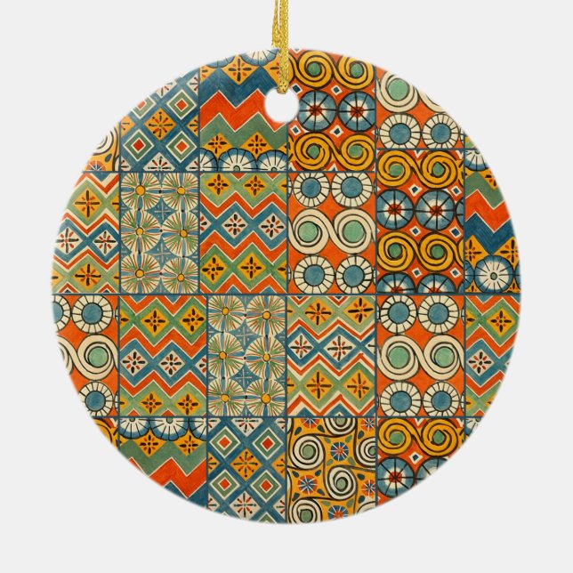 Décoration En Céramique Carreaux de Motif égyptien géométriques (Dos)