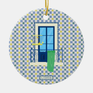 Décoration En Céramique Carrelage portugais et balcon de fenêtre avec oise