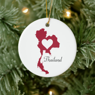 Décoration En Céramique Carte Thaïlande