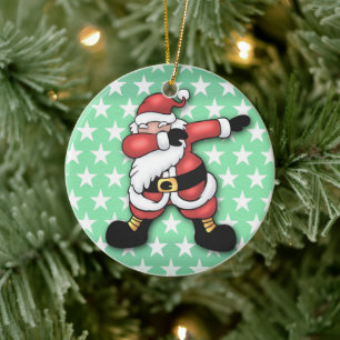 Décoration En Céramique Carton de Santa claus dabbing