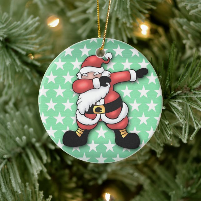Décoration En Céramique Carton de Santa claus dabbing (Arbre)