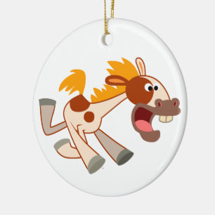 Décoration En Céramique Cartoon animé Pinto Horse Ornament