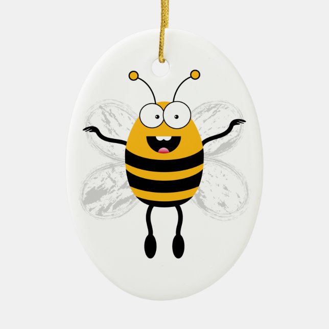 Décoration En Céramique Cartoon Bee (Devant)