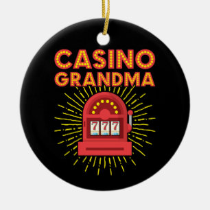 Décoration En Céramique Casino Grand-mère Gambling Granny
