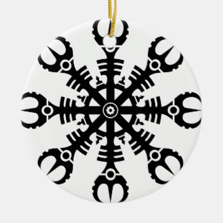 Décoration En Céramique Casque de crainte - Aegishjalmur No.2 (noir)