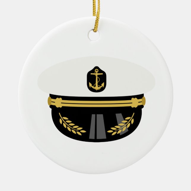 Décoration En Céramique Casquette du capitaine de mer (Devant)