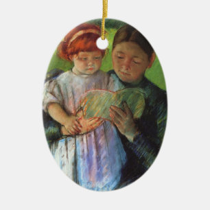 Décoration En Céramique Cassatt : Infirmière et jeune fille