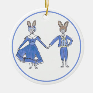 Décoration En Céramique Casse-noix personnalisée Mère lapin de gingembre N