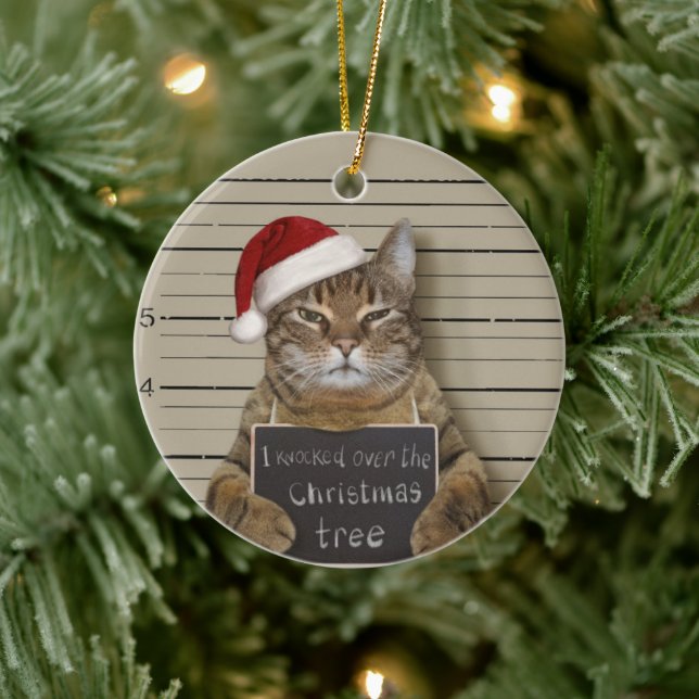 Décoration En Céramique Cat Christmas (Arbre)