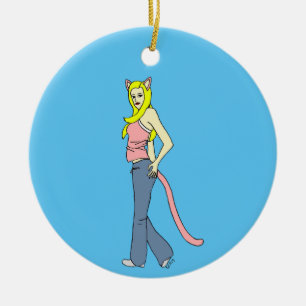 Décoration En Céramique catgirl