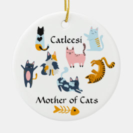 Décoration En Céramique Catleesi, Mère des Chats