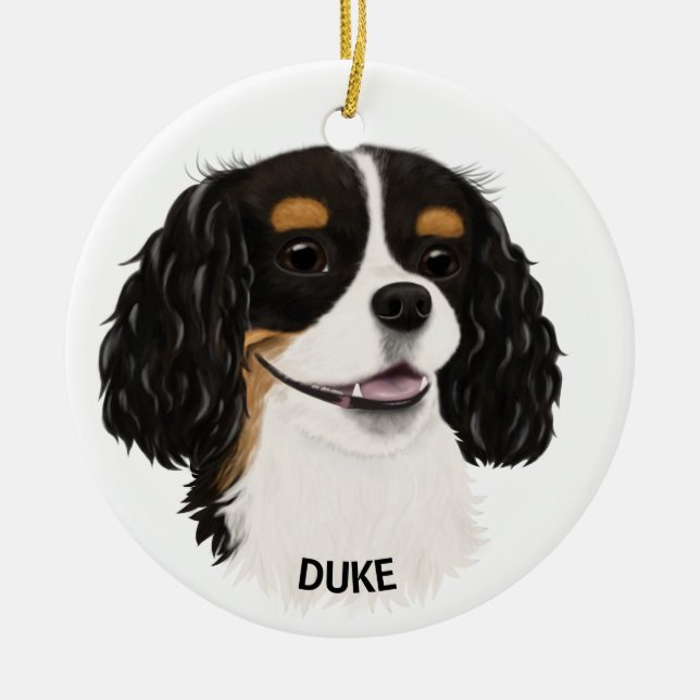 Décoration En Céramique Cavalier Cavalier King Espagnol Personnalisé (Devant)