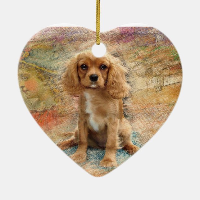 Décoration En Céramique Cavalier King Charles Spaniel (Dos)