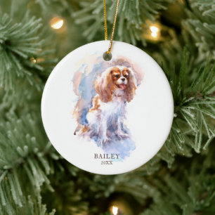 Décoration En Céramique Cavalier King Charles Spaniel Chien animal de comp