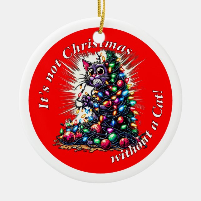 Décoration En Céramique Ce n'est pas Noël | Double face (Devant)