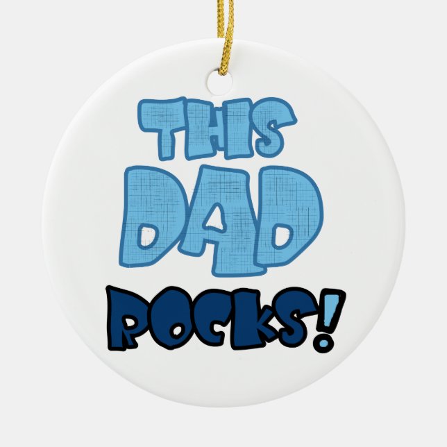 Décoration En Céramique Ce Papa Rocks Des Cadeaux (Devant)