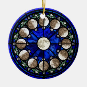 Décoration En Céramique Cercle de verre teinté des phases lunaires