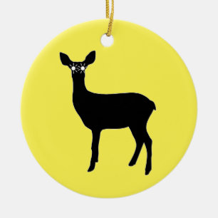 Décoration En Céramique Cerf avec phares