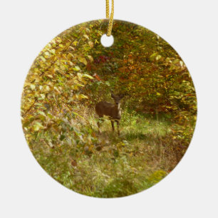 Décoration En Céramique Cerf de Pennsylvanie en automne