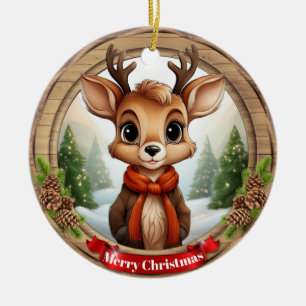 Décoration En Céramique Cerf Personnage Noël Renne Animal Noël Cer