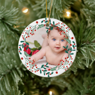 Décoration En Céramique Cerise de Noël pour bébé