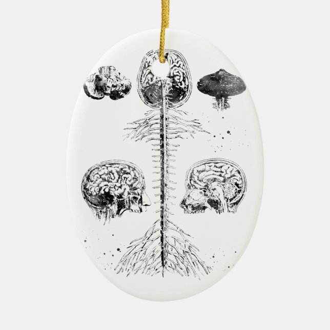 Décoration En Céramique Cerveau et épine (Devant)