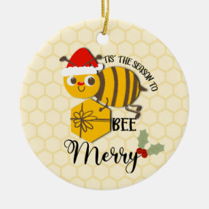 Décoration En Céramique C'est la saison pour être joyeux bee card
