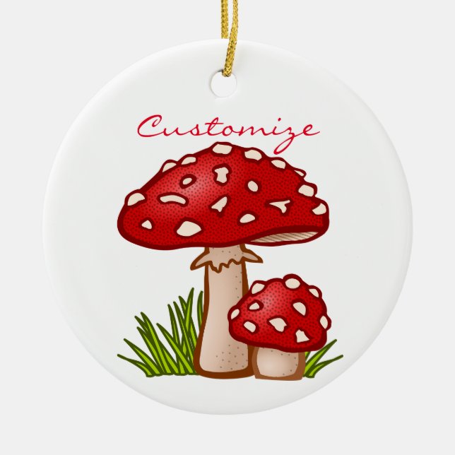 Décoration En Céramique Champignons Amanita Rouge Thunder_Cove (Devant)