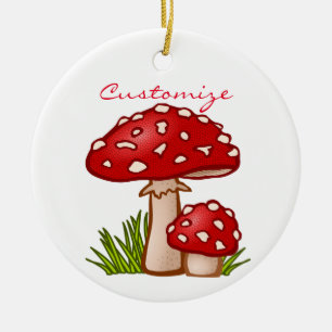 Décoration En Céramique Champignons de la Red Amanita Thunder_Cove
