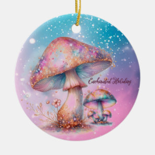 Décoration En Céramique Champignons Fairytale Enchantés Iridescente