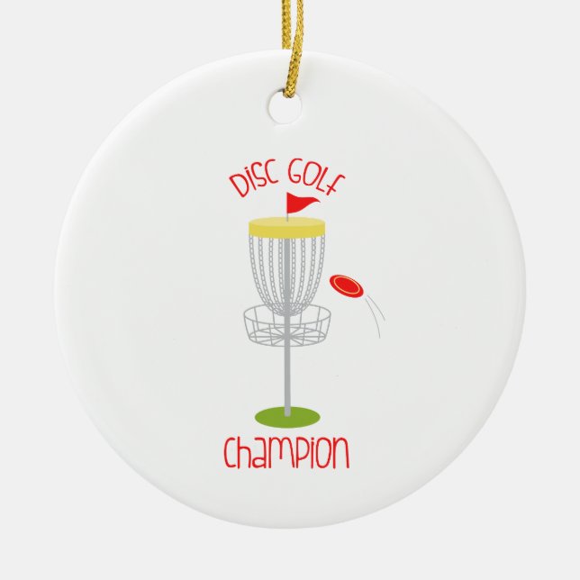 Décoration En Céramique Champion de golf sur disque (Devant)