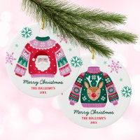 Chandail de Noël Tacky Père Noël Nom de famille