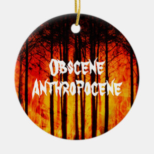 Décoration En Céramique Changement climatique anthropocène obscène