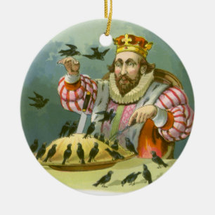 Décoration En Céramique Chanter une chanson de Sixpence, rime Vintage de N