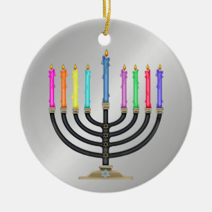 Décoration En Céramique Chanukah Menorah