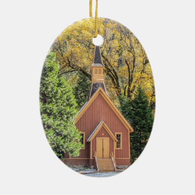Décoration En Céramique Chapelle Yosemite en automne (Dos)
