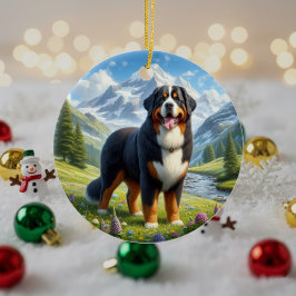 Décoration En Céramique Charming Bernese Mountain Dog Keepsake