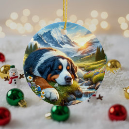 Décoration En Céramique Charming Bernese Mountain Dog Keepsake