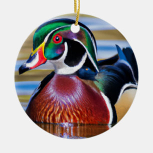 Décoration En Céramique Chasse au canard à bois