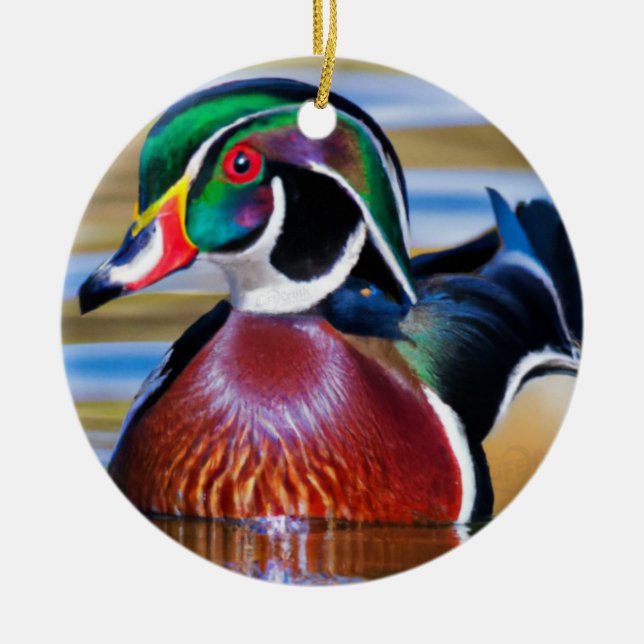 Décoration En Céramique Chasse au canard à bois (Devant)