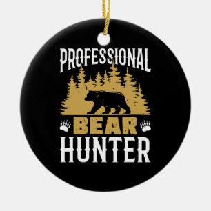 Décoration En Céramique Chasseur professionnel d'ours