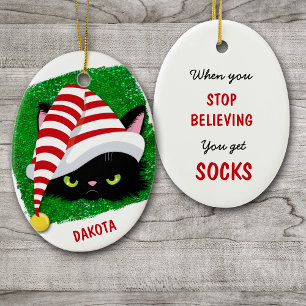Décoration En Céramique Chat En Colère Vous Obtenez Des Chaussettes ! Holi