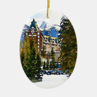 Décoration En Céramique Château des Rocheuses - Banff Canada
