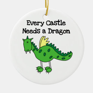 Décoration En Céramique Château Dragon