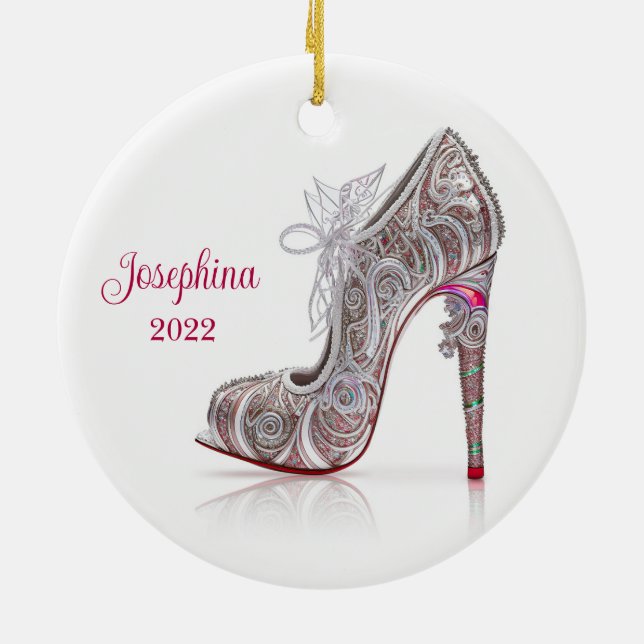 Decoration En Ceramique Chaussure haute talon Stiletto de Noel a la mode Zazzle.ch
