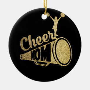 Décoration En Céramique Cheer Maman Cheerled Faux Gold