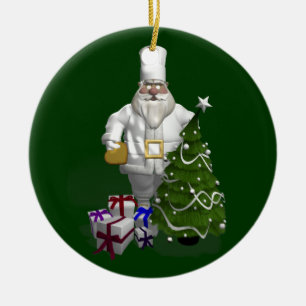 Décoration En Céramique Chef du Père Noël doux